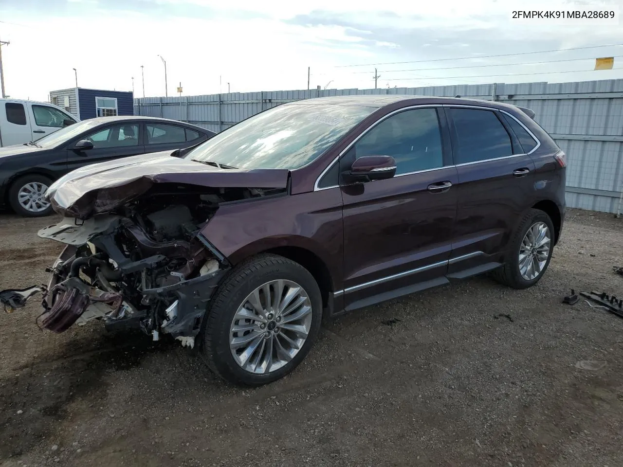 2021 Ford Edge Titanium VIN: 2FMPK4K91MBA28689 Lot: 68389664