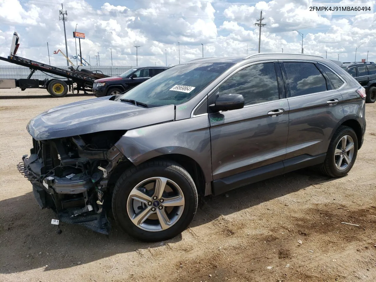 2021 Ford Edge Sel VIN: 2FMPK4J91MBA60494 Lot: 69569864