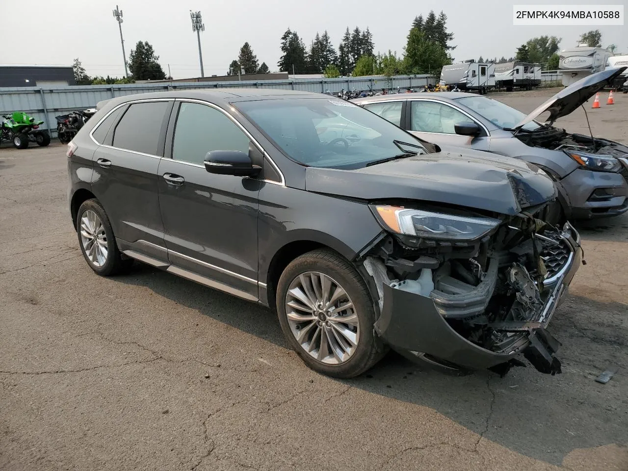 2021 Ford Edge Titanium VIN: 2FMPK4K94MBA10588 Lot: 69695214