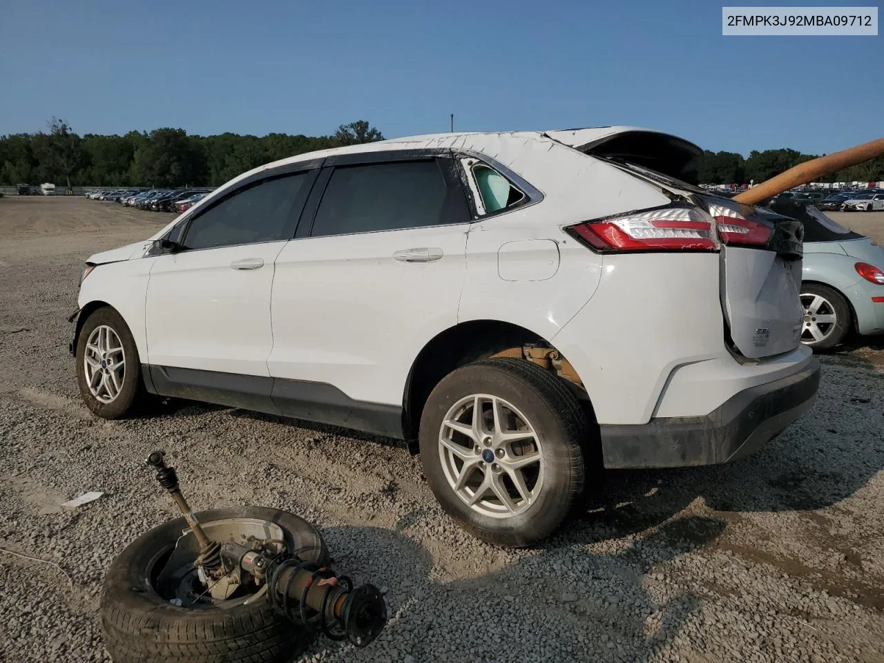 2021 Ford Edge Sel VIN: 2FMPK3J92MBA09712 Lot: 70662954