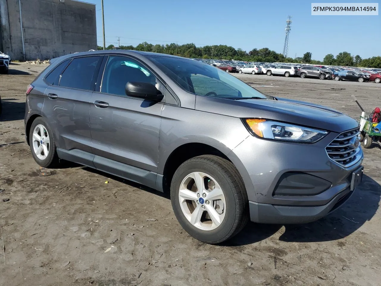 2021 Ford Edge Se VIN: 2FMPK3G94MBA14594 Lot: 70875434