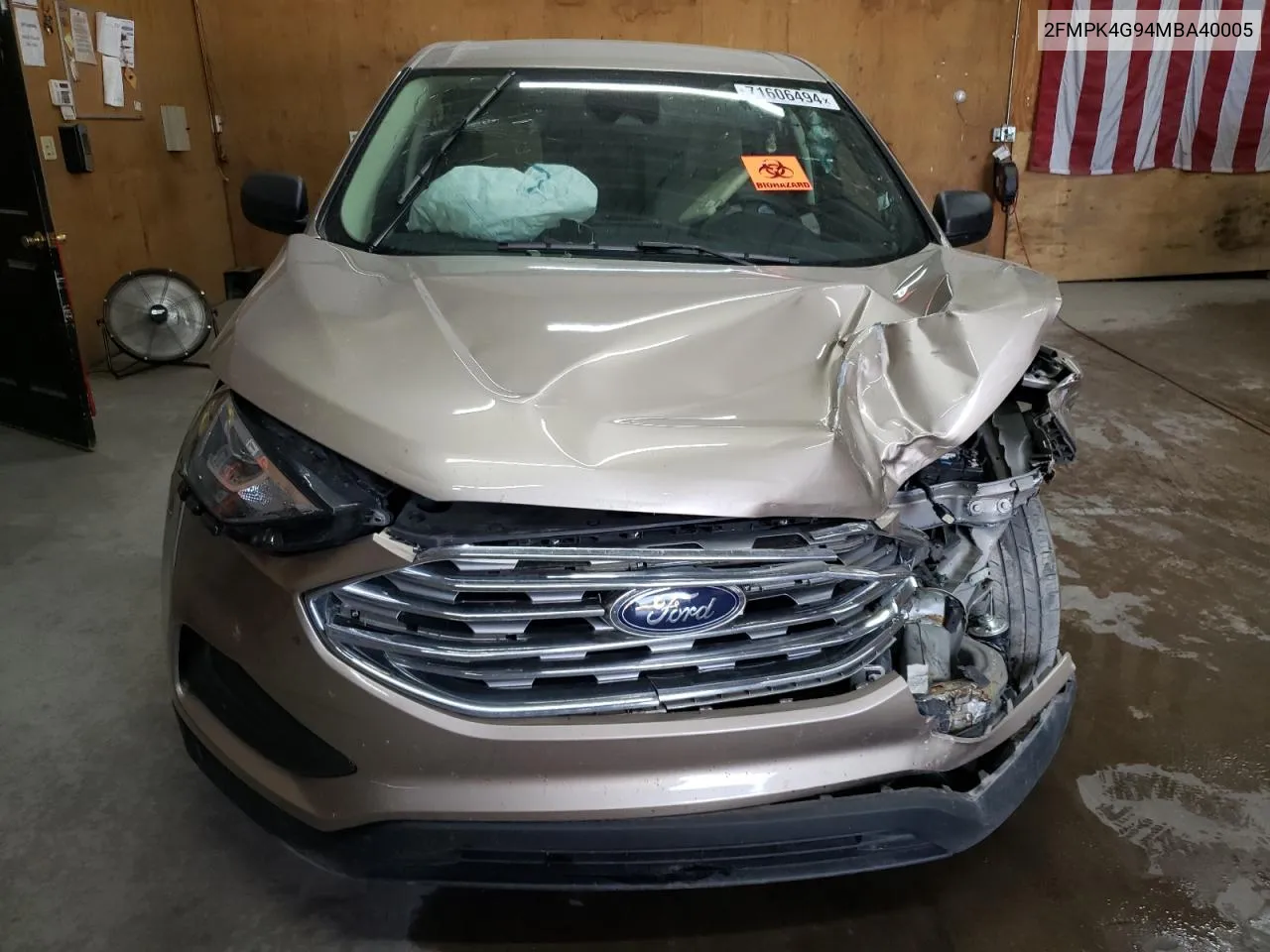 2021 Ford Edge Se VIN: 2FMPK4G94MBA40005 Lot: 71606494