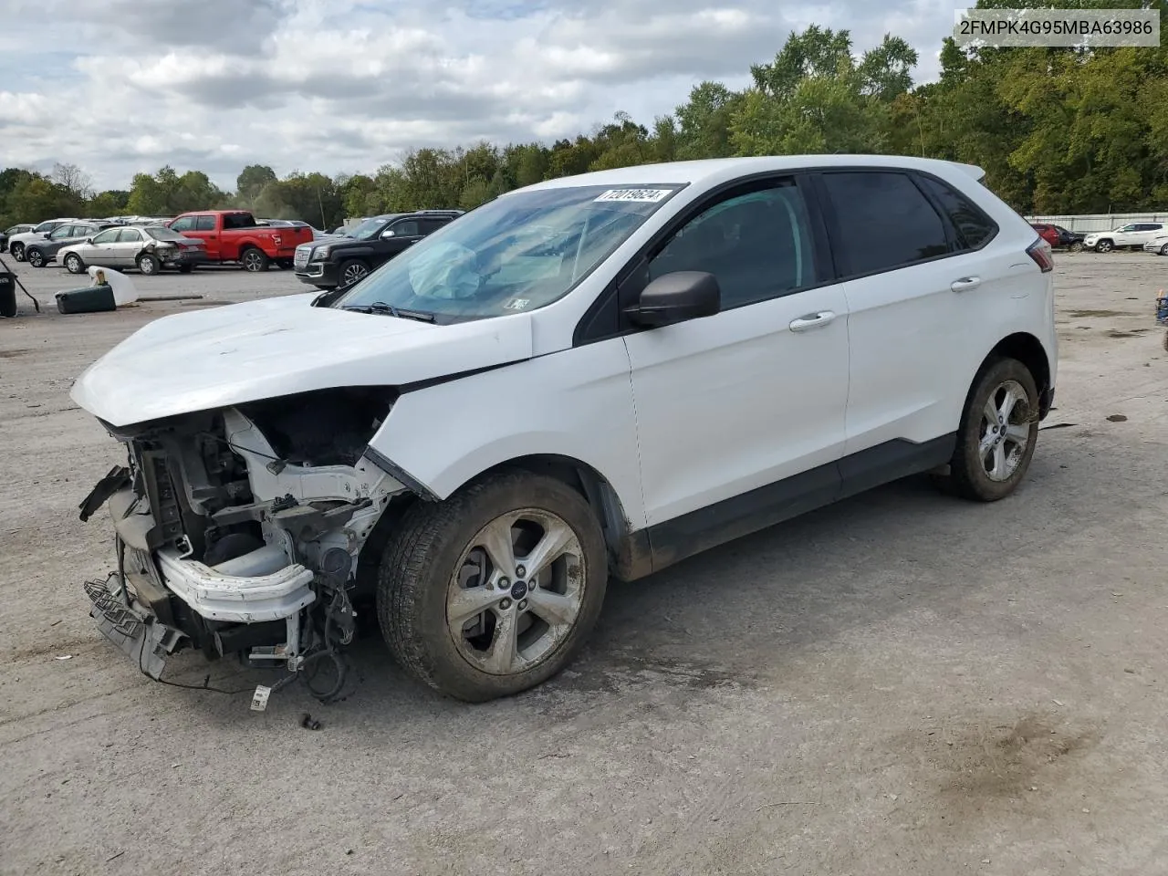 2021 Ford Edge Se VIN: 2FMPK4G95MBA63986 Lot: 72019624