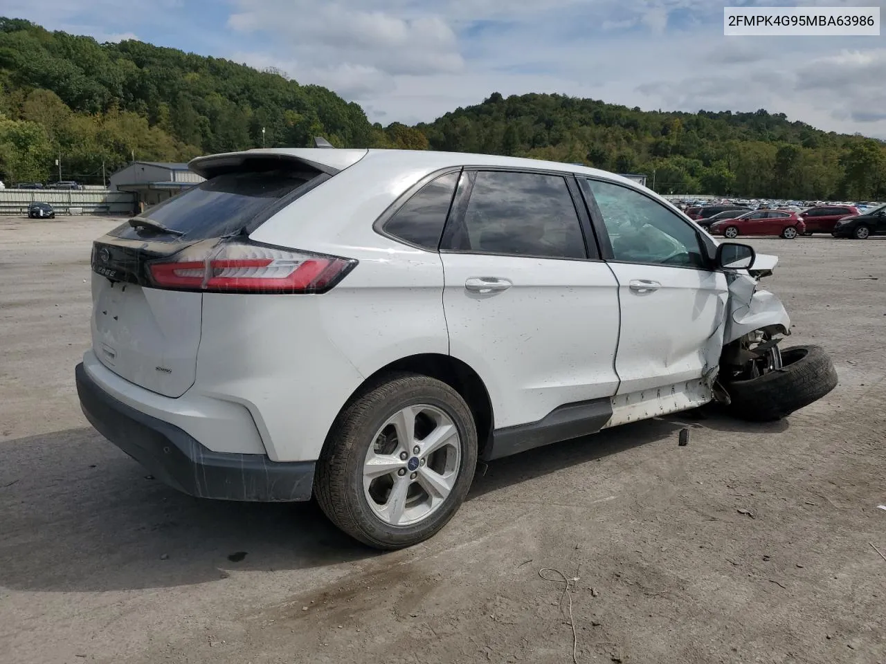 2021 Ford Edge Se VIN: 2FMPK4G95MBA63986 Lot: 72019624