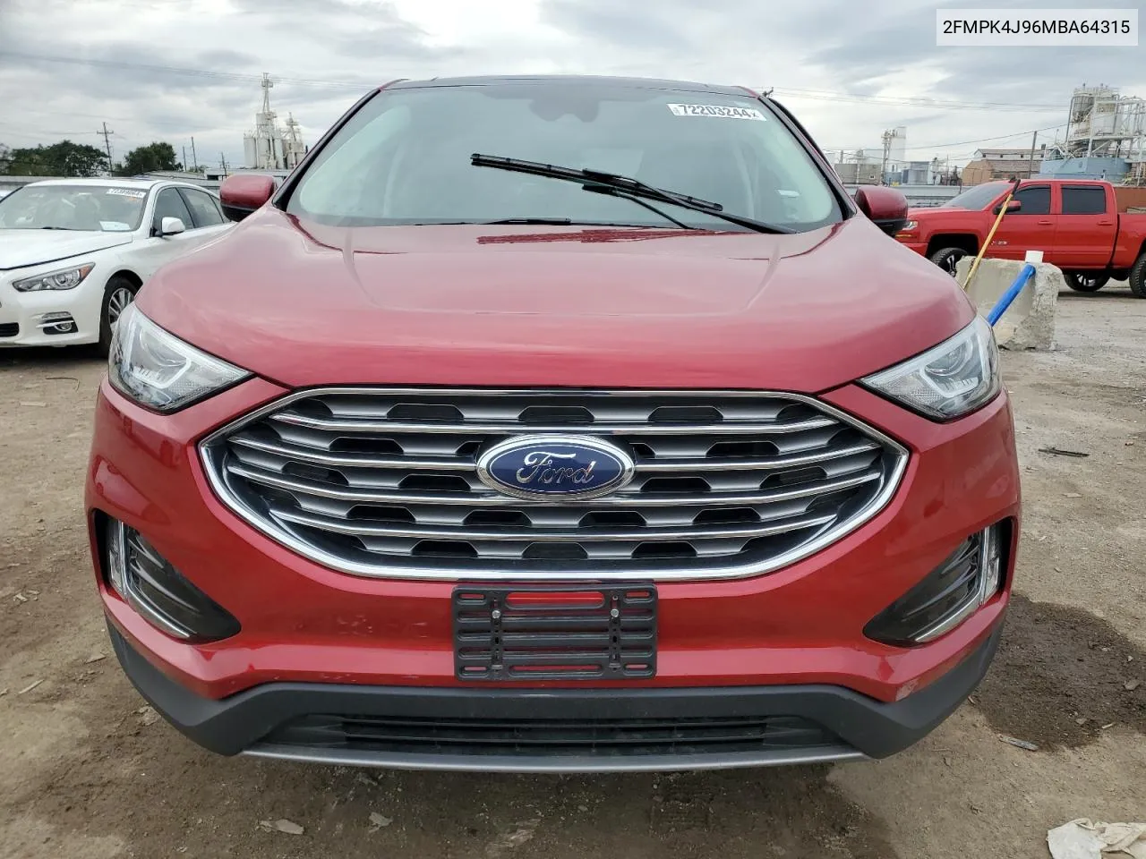 2021 Ford Edge Sel VIN: 2FMPK4J96MBA64315 Lot: 72203244