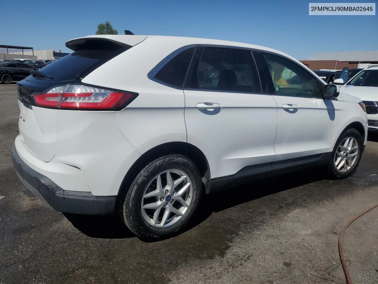 2021 Ford Edge Sel VIN: 2FMPK3J90MBA02645 Lot: 72474154