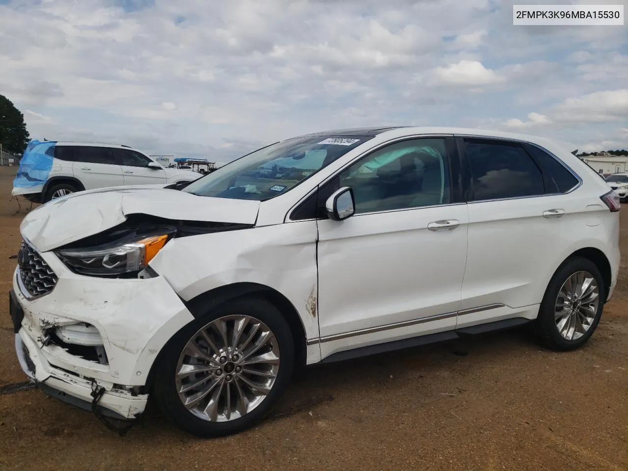 2021 Ford Edge Titanium VIN: 2FMPK3K96MBA15530 Lot: 72805294