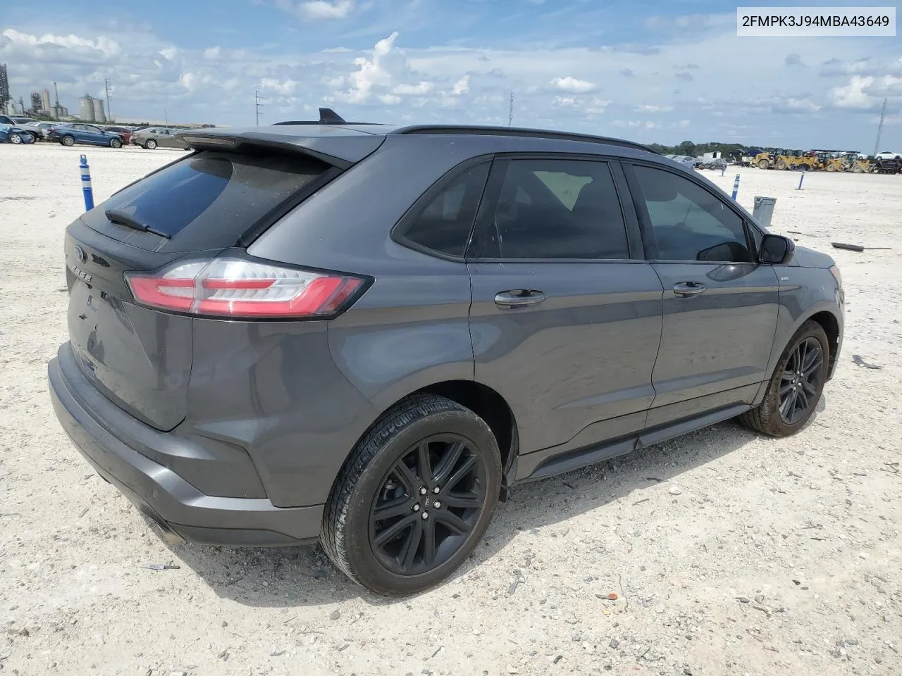 2021 Ford Edge Sel VIN: 2FMPK3J94MBA43649 Lot: 72944954