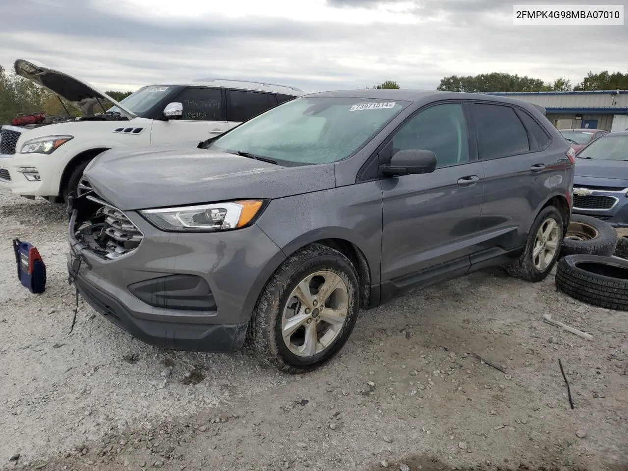 2021 Ford Edge Se VIN: 2FMPK4G98MBA07010 Lot: 73971514