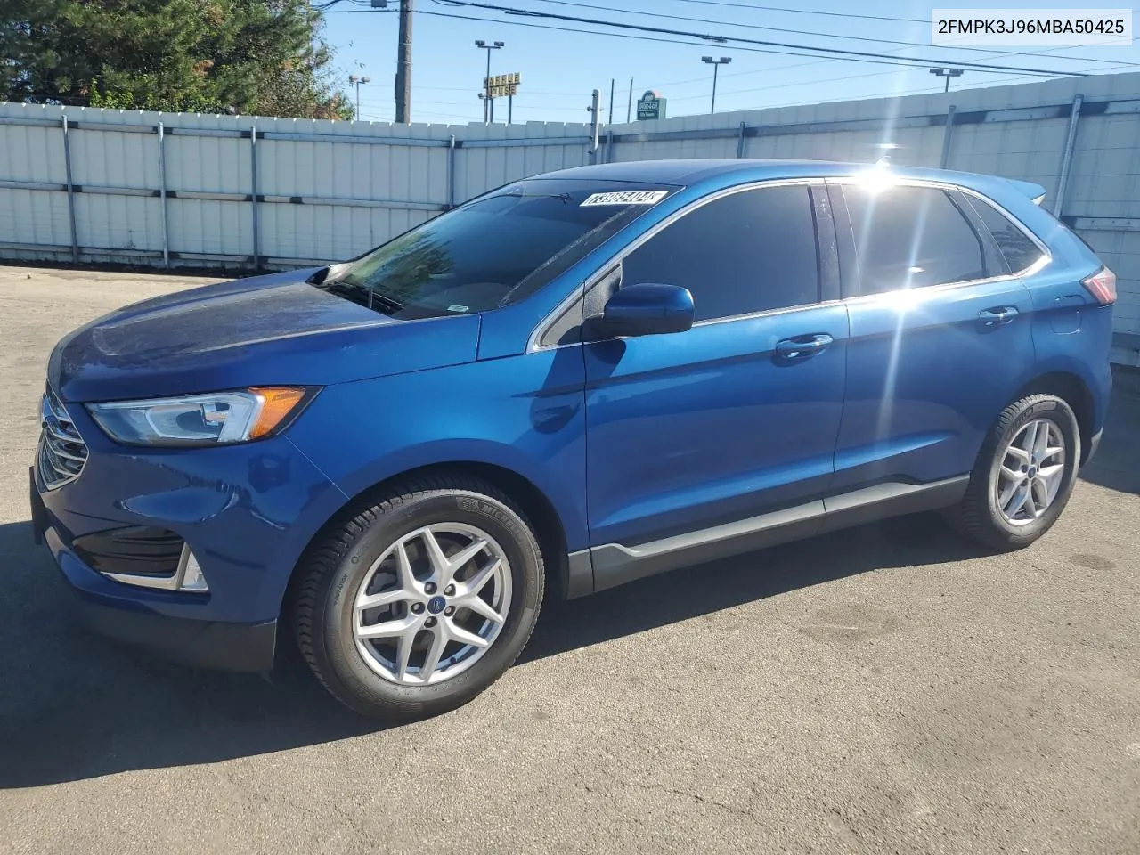 2021 Ford Edge Sel VIN: 2FMPK3J96MBA50425 Lot: 73985404