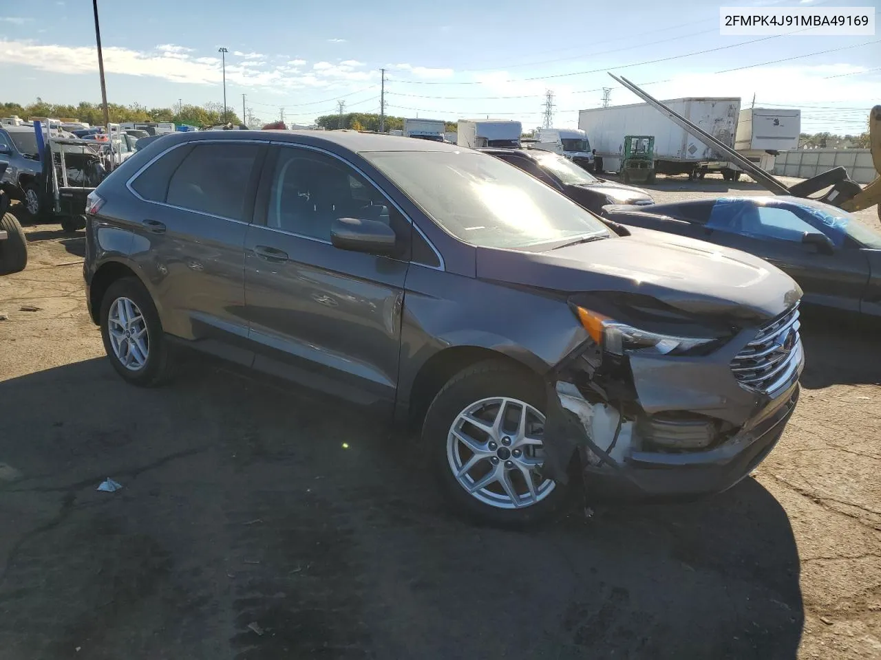 2021 Ford Edge Sel VIN: 2FMPK4J91MBA49169 Lot: 74106954