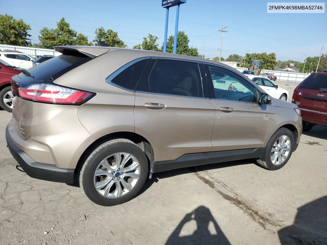 2021 Ford Edge Titanium VIN: 2FMPK4K98MBA52746 Lot: 74600184