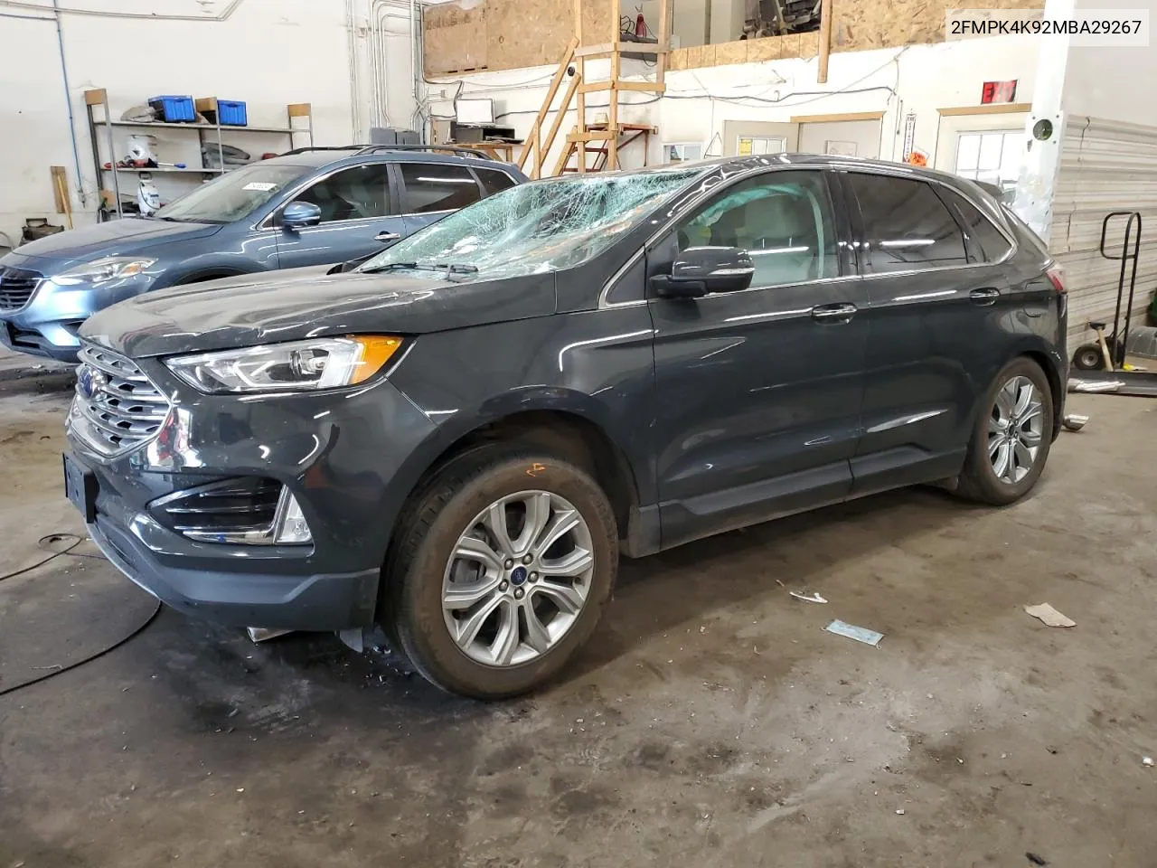 2021 Ford Edge Titanium VIN: 2FMPK4K92MBA29267 Lot: 75347014