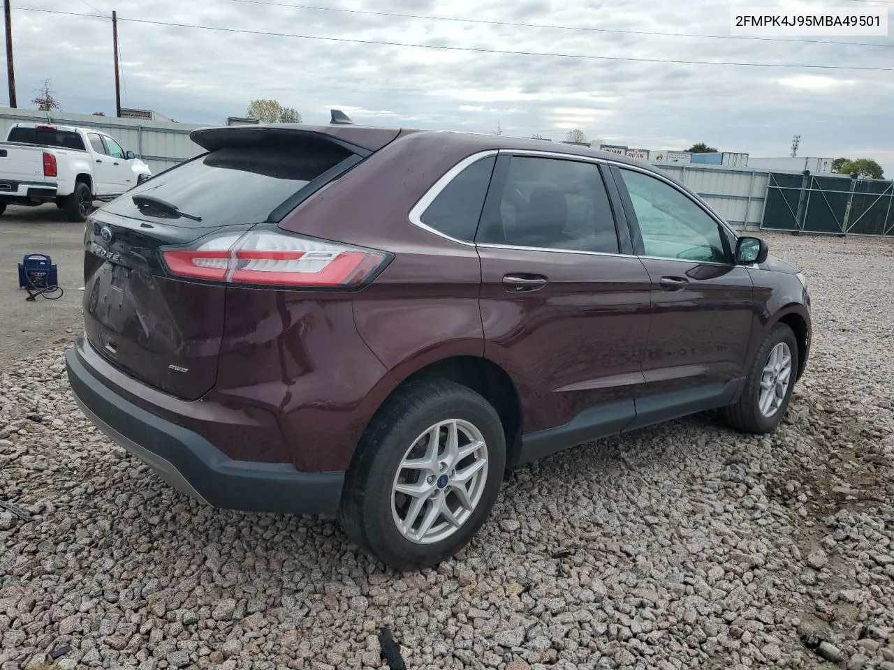 2021 Ford Edge Sel VIN: 2FMPK4J95MBA49501 Lot: 75557594