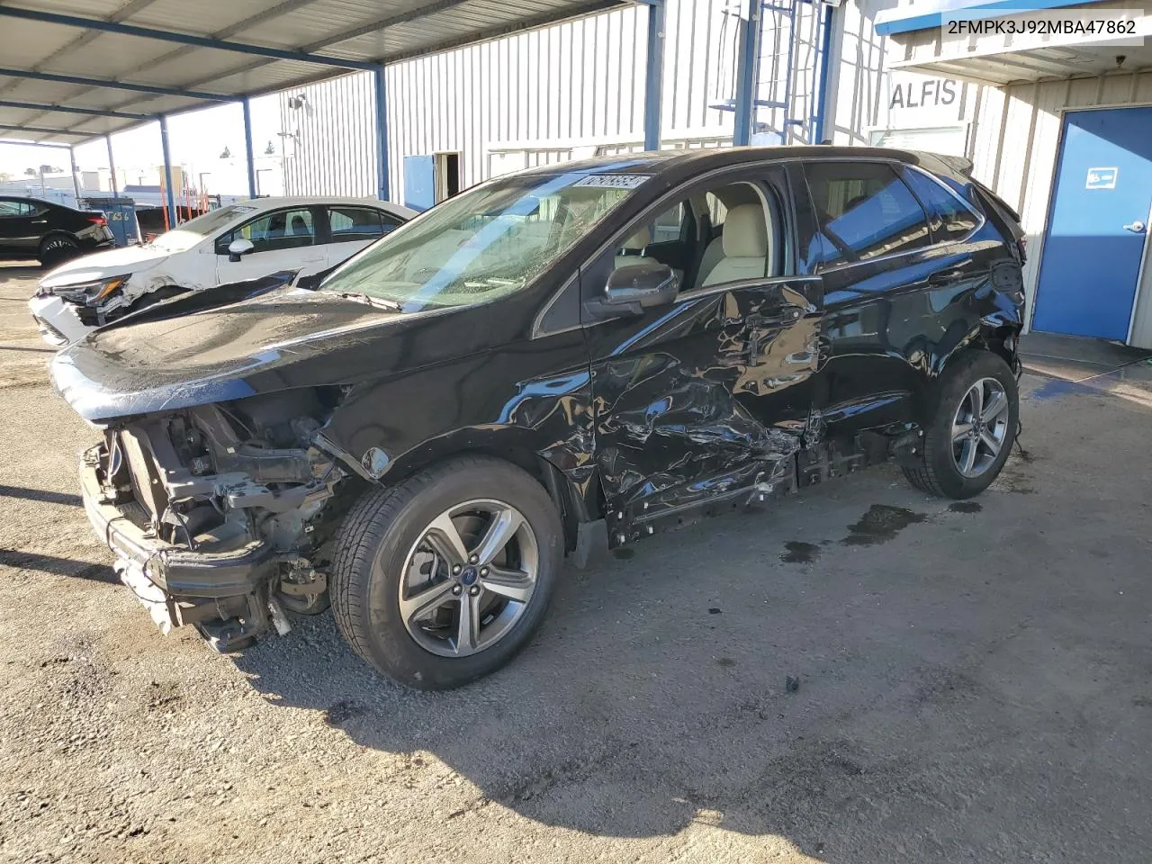 2021 Ford Edge Sel VIN: 2FMPK3J92MBA47862 Lot: 76203554