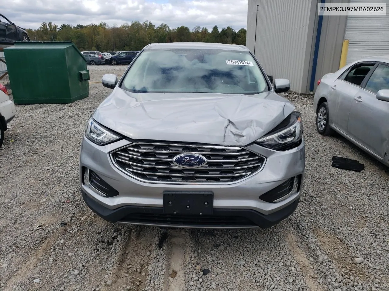 2021 Ford Edge Sel VIN: 2FMPK3J97MBA02626 Lot: 76341614