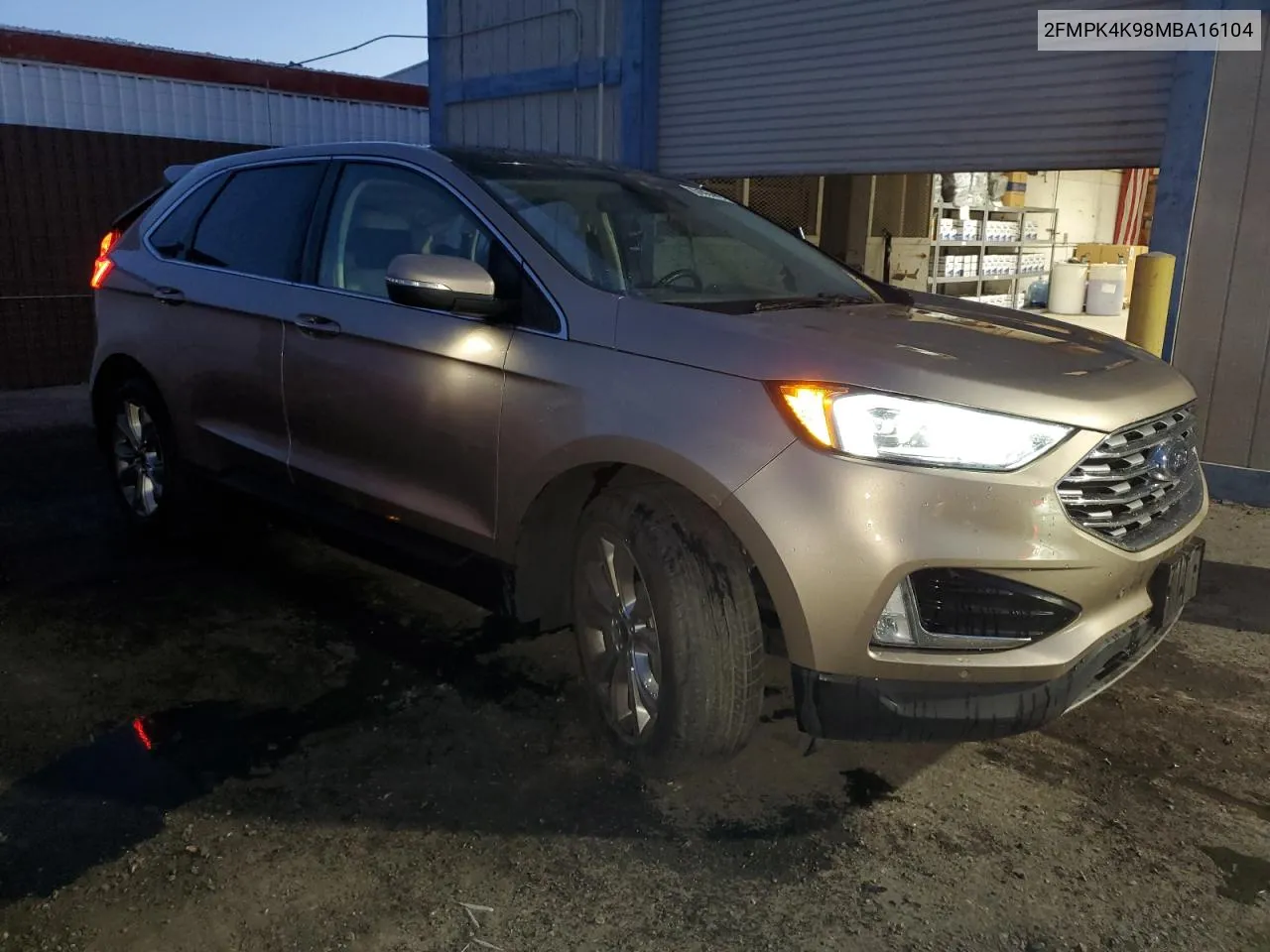 2021 Ford Edge Titanium VIN: 2FMPK4K98MBA16104 Lot: 76772274