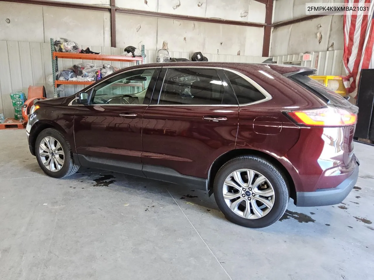 2021 Ford Edge Titanium VIN: 2FMPK4K9XMBA21031 Lot: 77301244