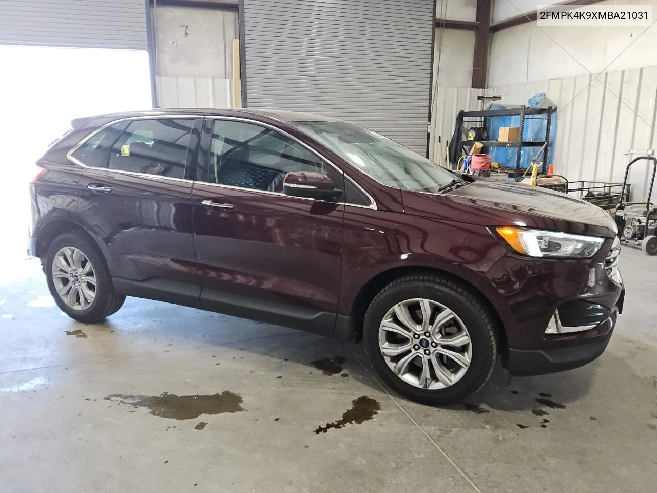 2021 Ford Edge Titanium VIN: 2FMPK4K9XMBA21031 Lot: 77301244