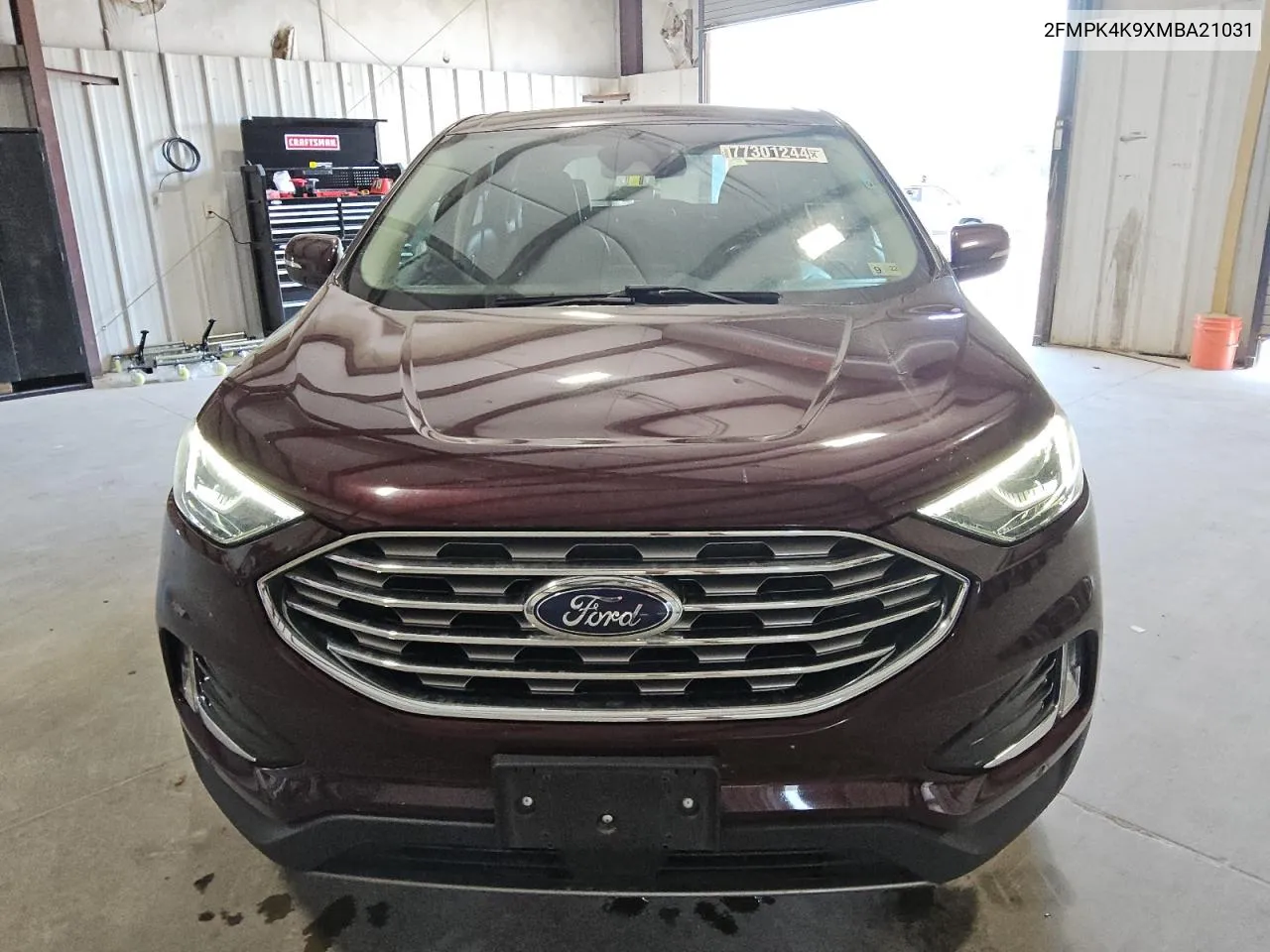 2021 Ford Edge Titanium VIN: 2FMPK4K9XMBA21031 Lot: 77301244