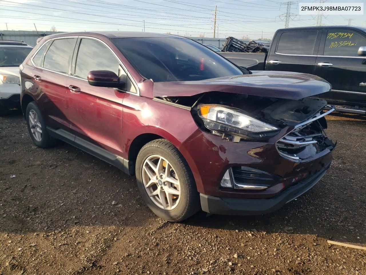 2021 Ford Edge Sel VIN: 2FMPK3J98MBA07723 Lot: 77469834