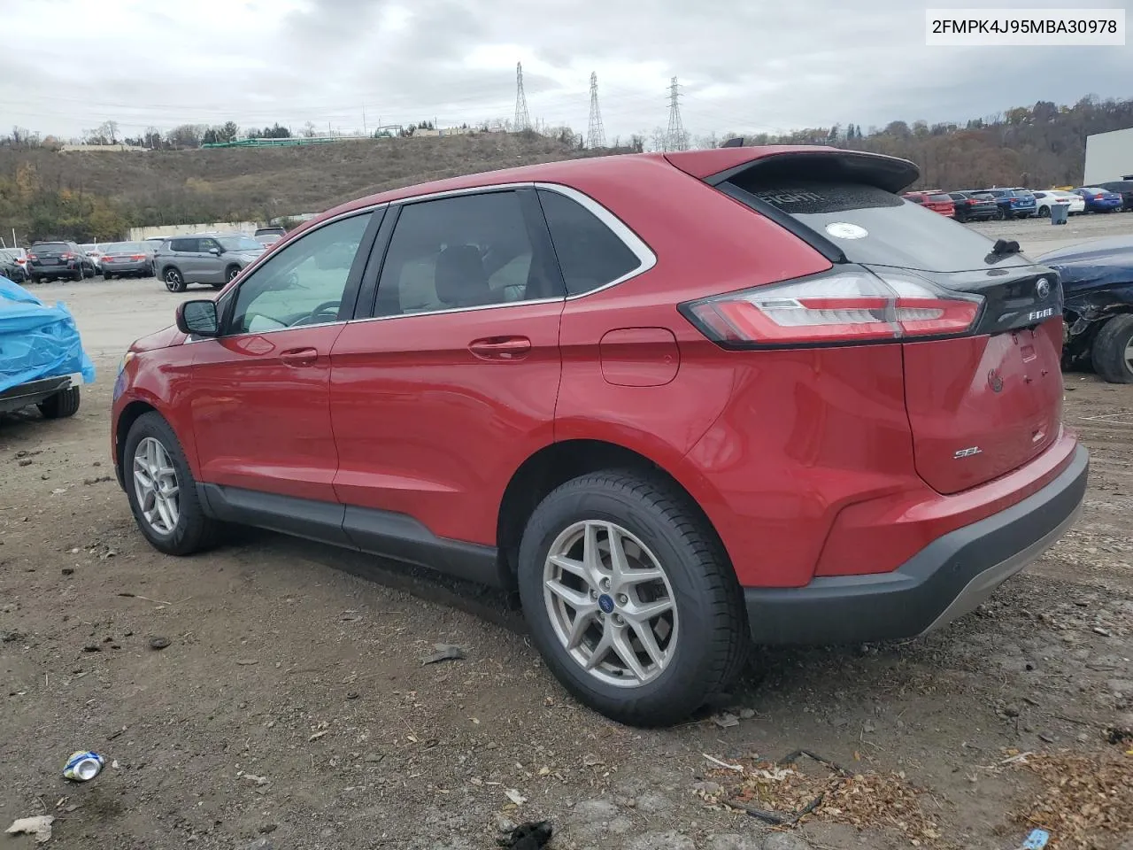 2021 Ford Edge Sel VIN: 2FMPK4J95MBA30978 Lot: 78874254