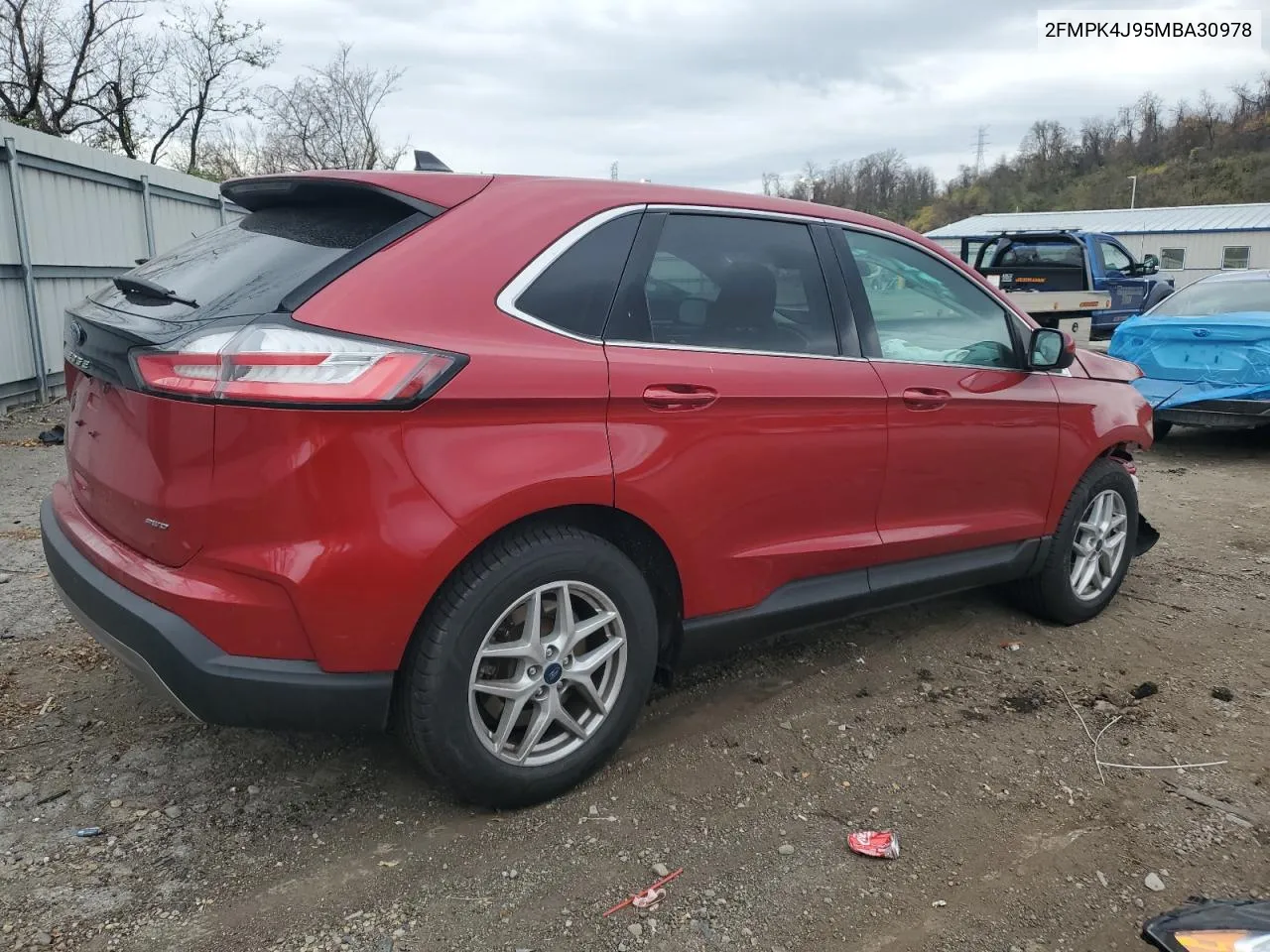 2021 Ford Edge Sel VIN: 2FMPK4J95MBA30978 Lot: 78874254