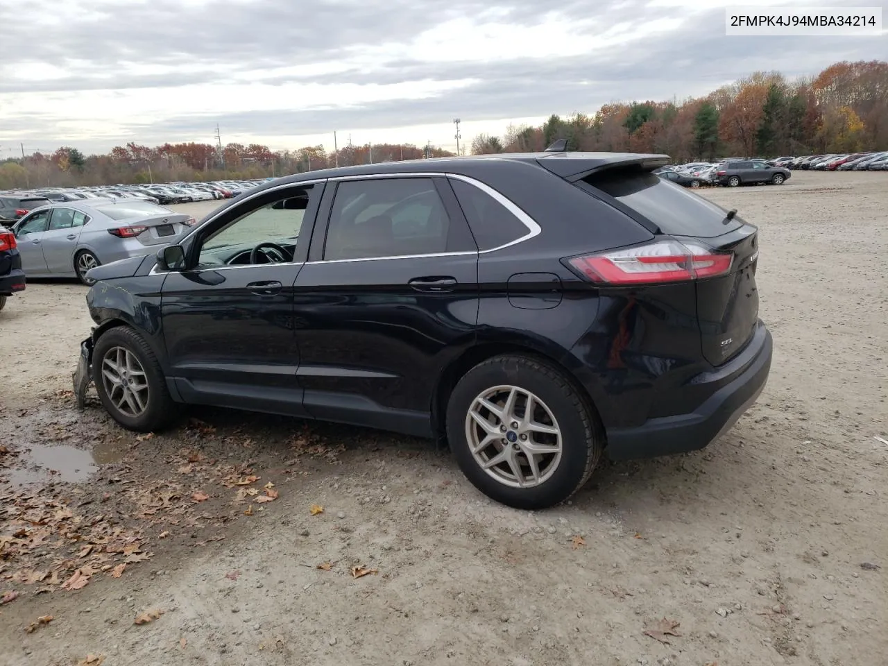 2021 Ford Edge Sel VIN: 2FMPK4J94MBA34214 Lot: 79030994