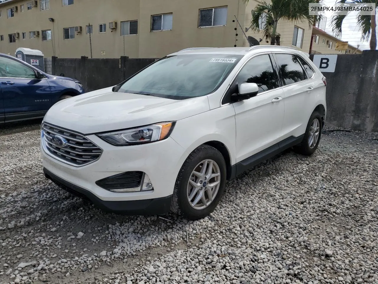 2021 Ford Edge Sel VIN: 2FMPK4J98MBA64025 Lot: 79919334