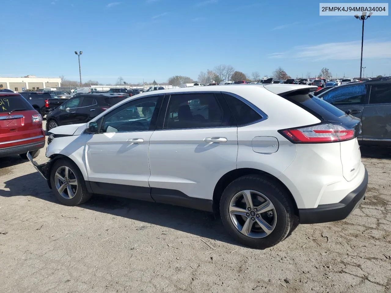 2021 Ford Edge Sel VIN: 2FMPK4J94MBA34004 Lot: 80002084