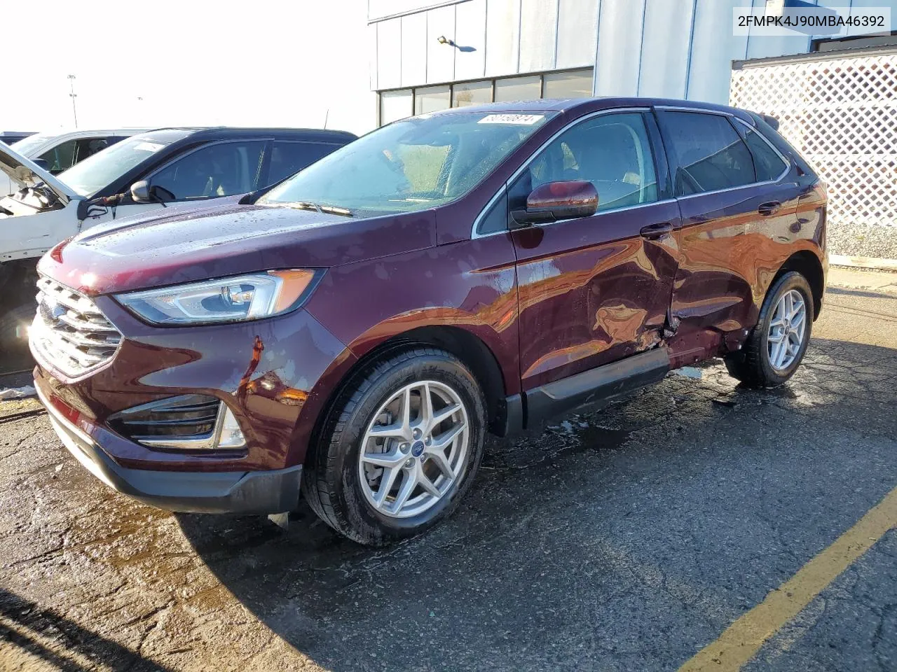 2021 Ford Edge Sel VIN: 2FMPK4J90MBA46392 Lot: 80150874