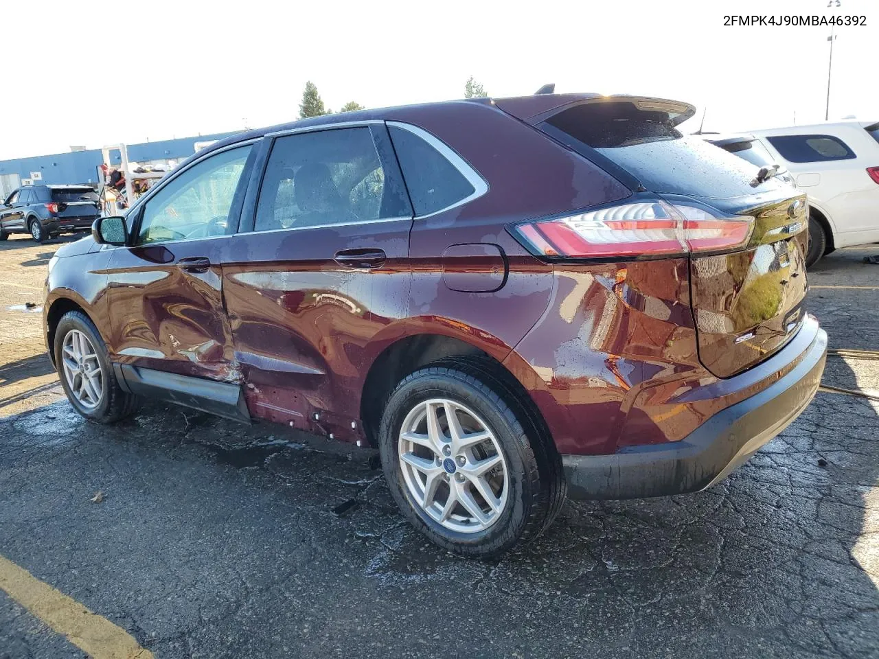 2021 Ford Edge Sel VIN: 2FMPK4J90MBA46392 Lot: 80150874