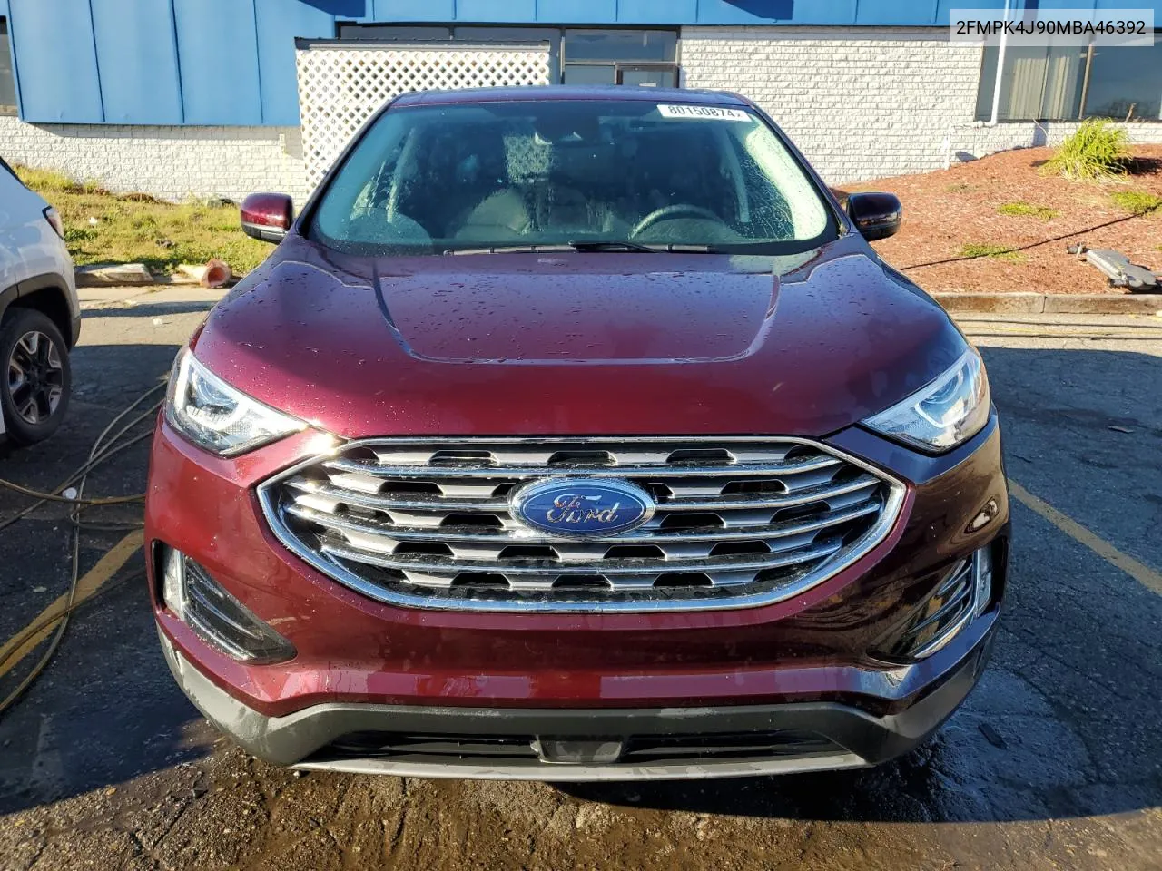 2021 Ford Edge Sel VIN: 2FMPK4J90MBA46392 Lot: 80150874