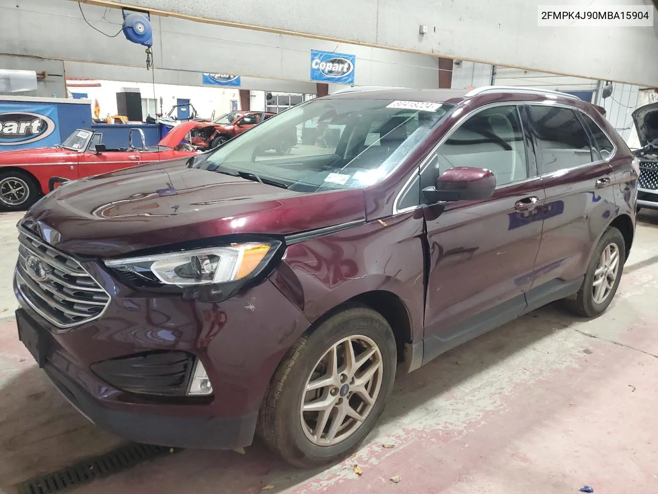 2021 Ford Edge Sel VIN: 2FMPK4J90MBA15904 Lot: 80418224