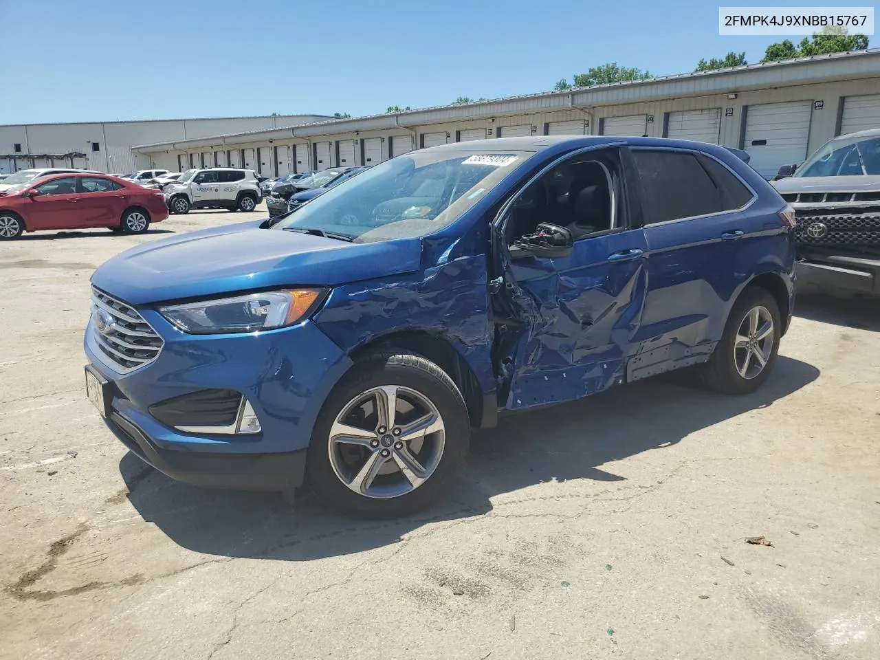 2022 Ford Edge Sel VIN: 2FMPK4J9XNBB15767 Lot: 58379304