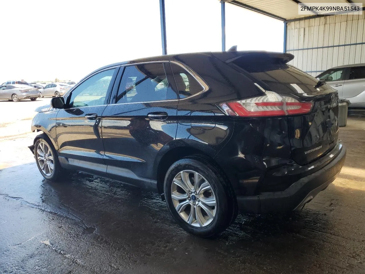 2022 Ford Edge Titanium VIN: 2FMPK4K99NBA51543 Lot: 61710044