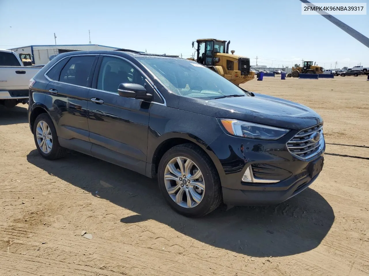 2022 Ford Edge Titanium VIN: 2FMPK4K96NBA39317 Lot: 62798334