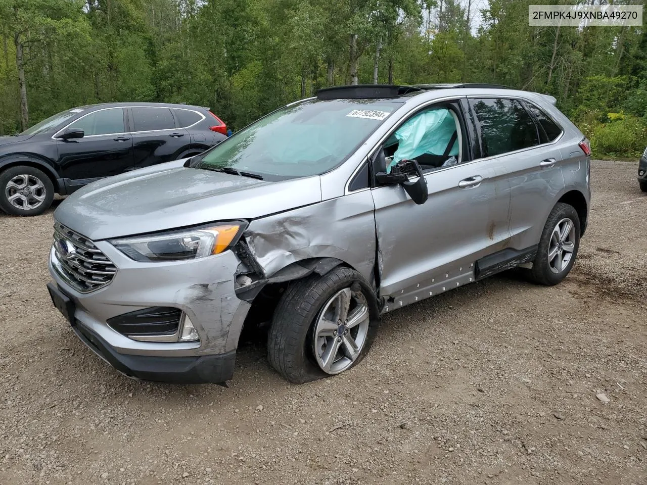 2022 Ford Edge Sel VIN: 2FMPK4J9XNBA49270 Lot: 67792394