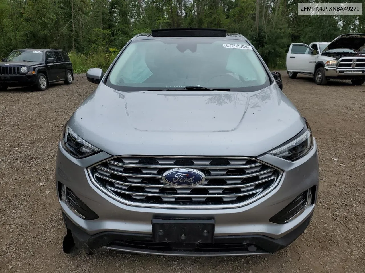 2022 Ford Edge Sel VIN: 2FMPK4J9XNBA49270 Lot: 67792394