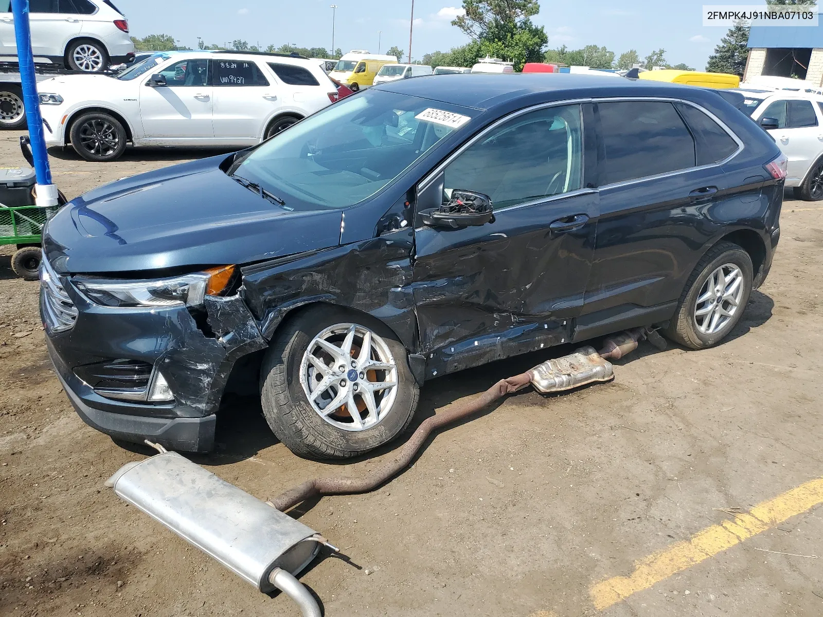 2022 Ford Edge Sel VIN: 2FMPK4J91NBA07103 Lot: 68525614