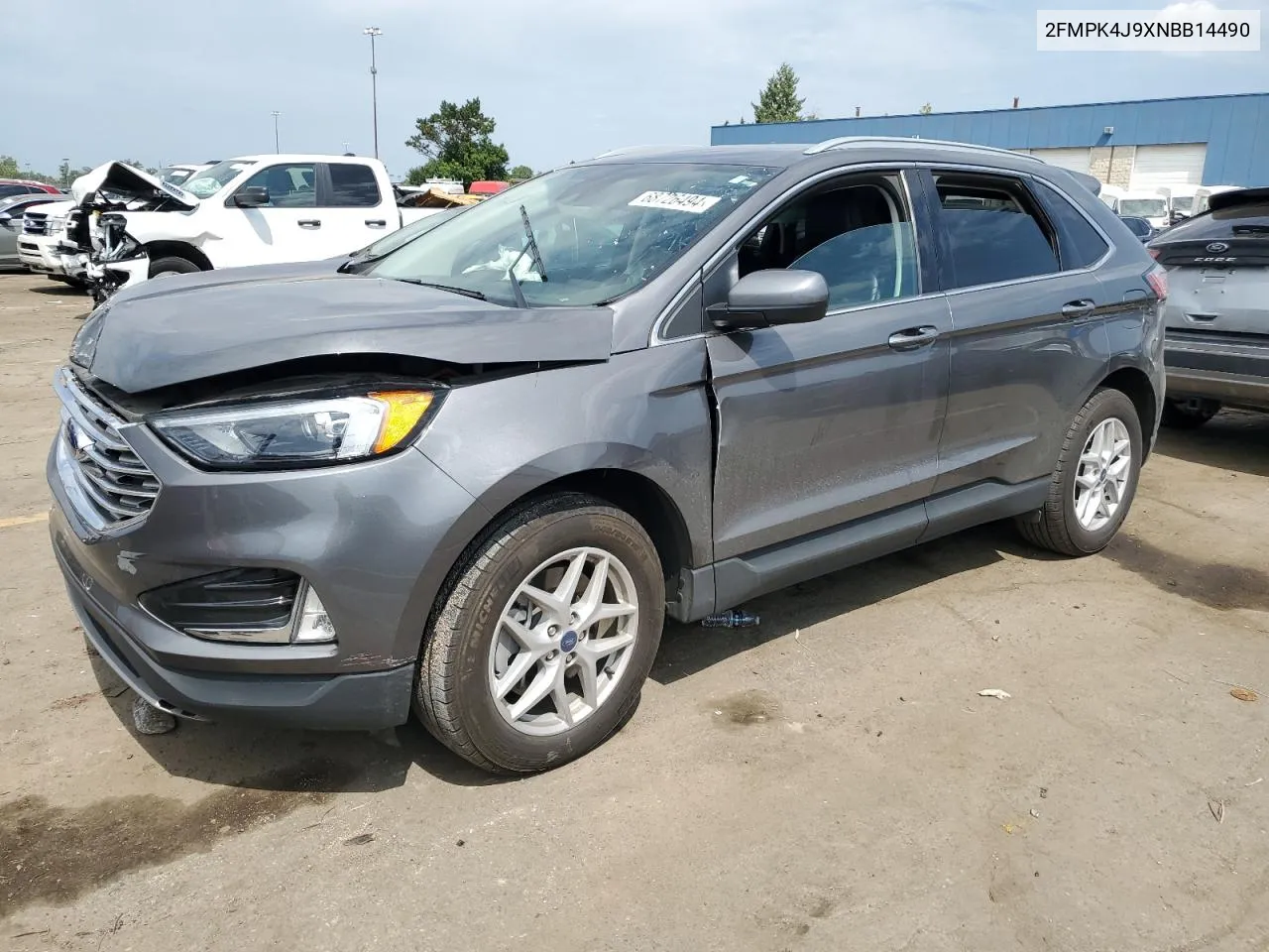 2022 Ford Edge Sel VIN: 2FMPK4J9XNBB14490 Lot: 68726494