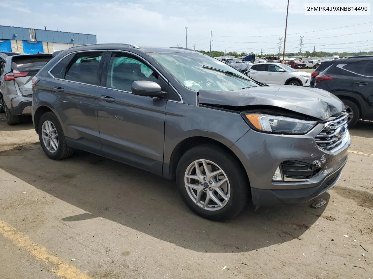 2022 Ford Edge Sel VIN: 2FMPK4J9XNBB14490 Lot: 68726494