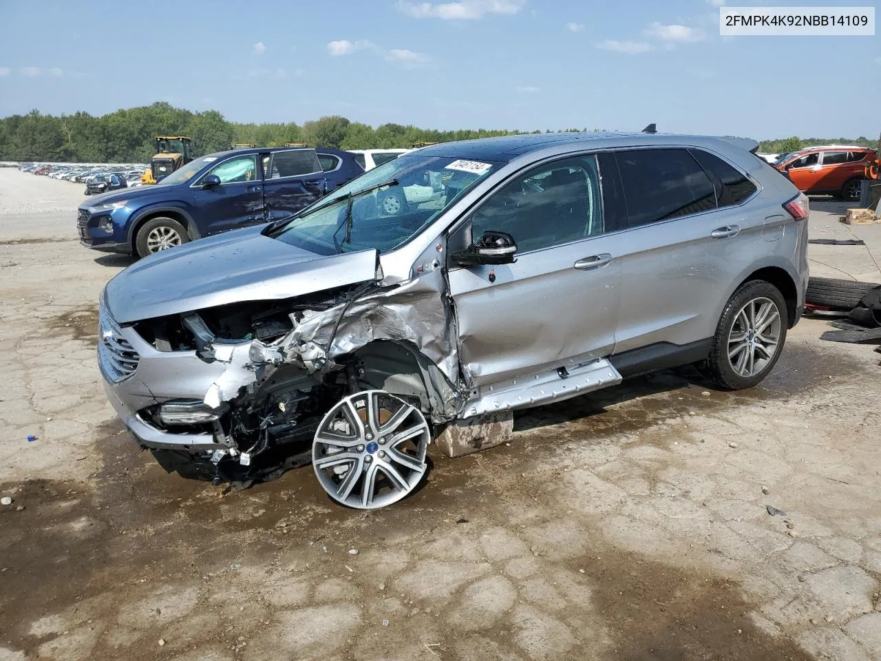 2022 Ford Edge Titanium VIN: 2FMPK4K92NBB14109 Lot: 70461154