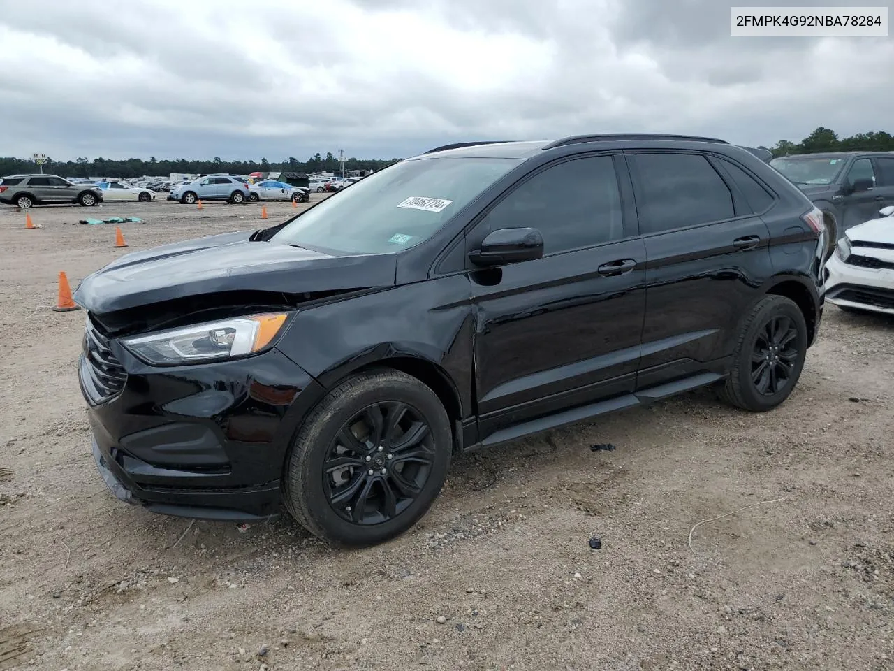 2022 Ford Edge Se VIN: 2FMPK4G92NBA78284 Lot: 70462724