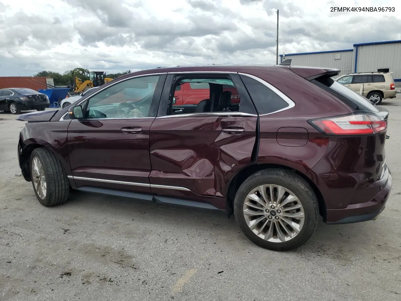 2022 Ford Edge Titanium VIN: 2FMPK4K94NBA96793 Lot: 71125014