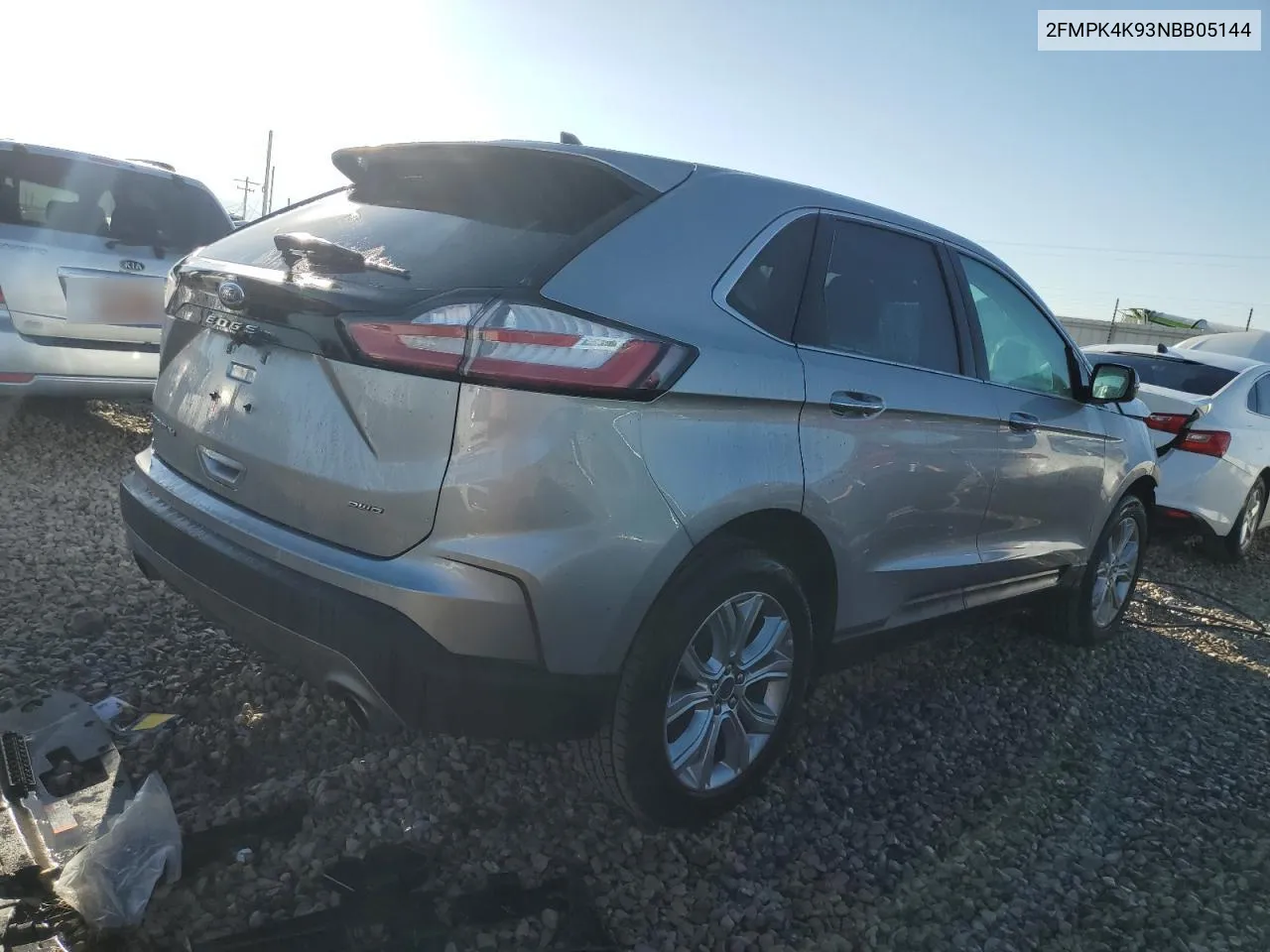 2022 Ford Edge Titanium VIN: 2FMPK4K93NBB05144 Lot: 72181334