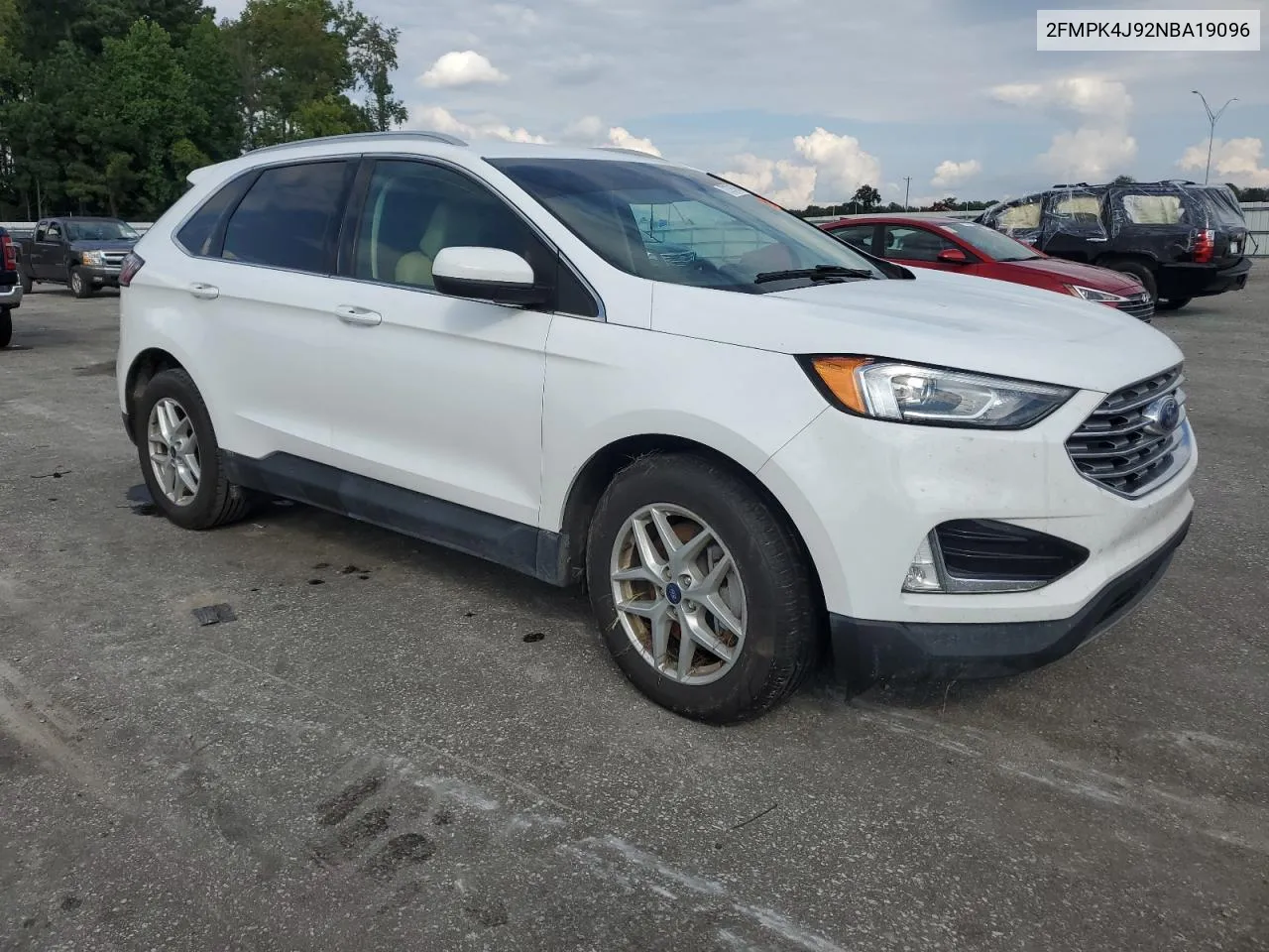 2022 Ford Edge Sel VIN: 2FMPK4J92NBA19096 Lot: 72191964