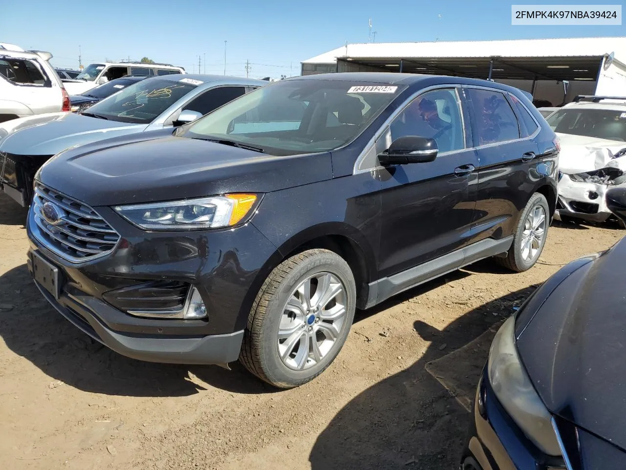 2022 Ford Edge Titanium VIN: 2FMPK4K97NBA39424 Lot: 73101204