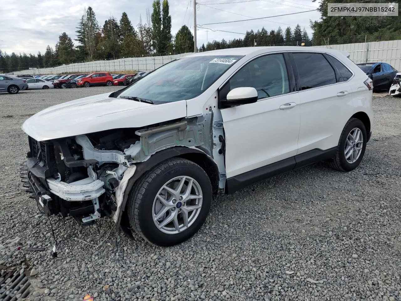 2022 Ford Edge Sel VIN: 2FMPK4J97NBB15242 Lot: 73144584