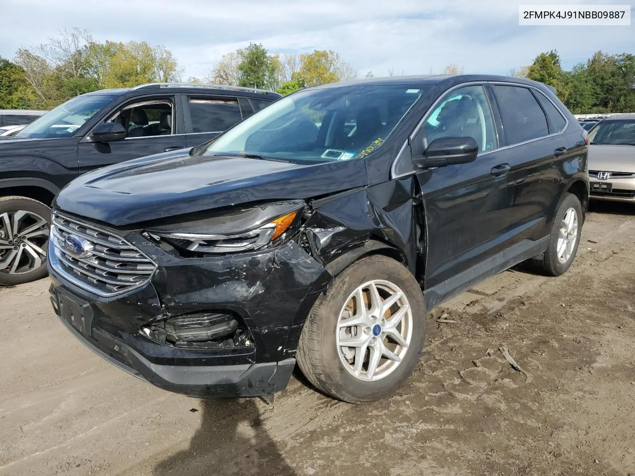 2022 Ford Edge Sel VIN: 2FMPK4J91NBB09887 Lot: 73190334